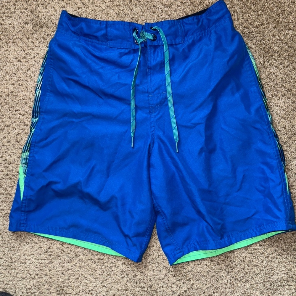 Nike Mens Blue and Green Swim trunks size Small
